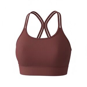 90 Degree by Reflex Crop Top with built in Bra - Rust